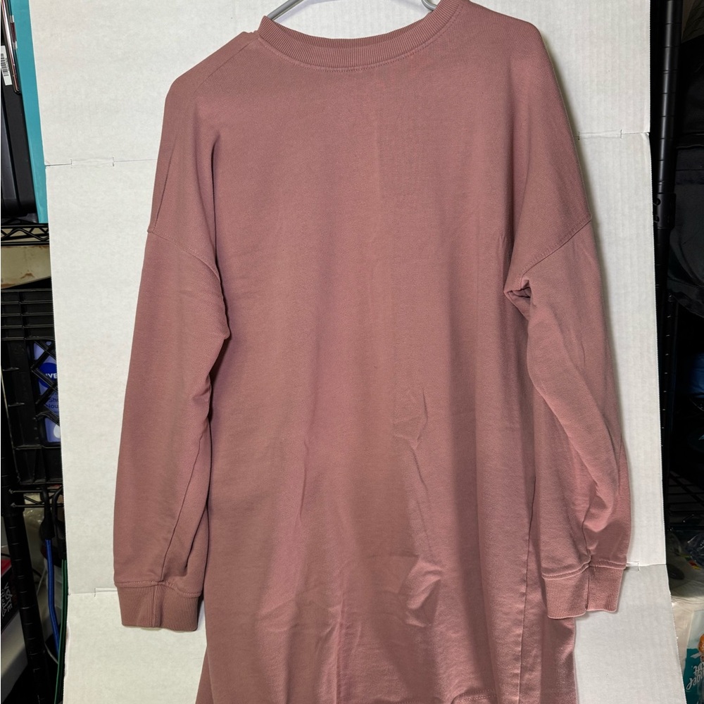 Missguided Pink Oversized Sweatshirt Dress Long Sleeve Crewneck Women’s US 4